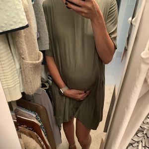 Hatch collection olive green dress. Size 1